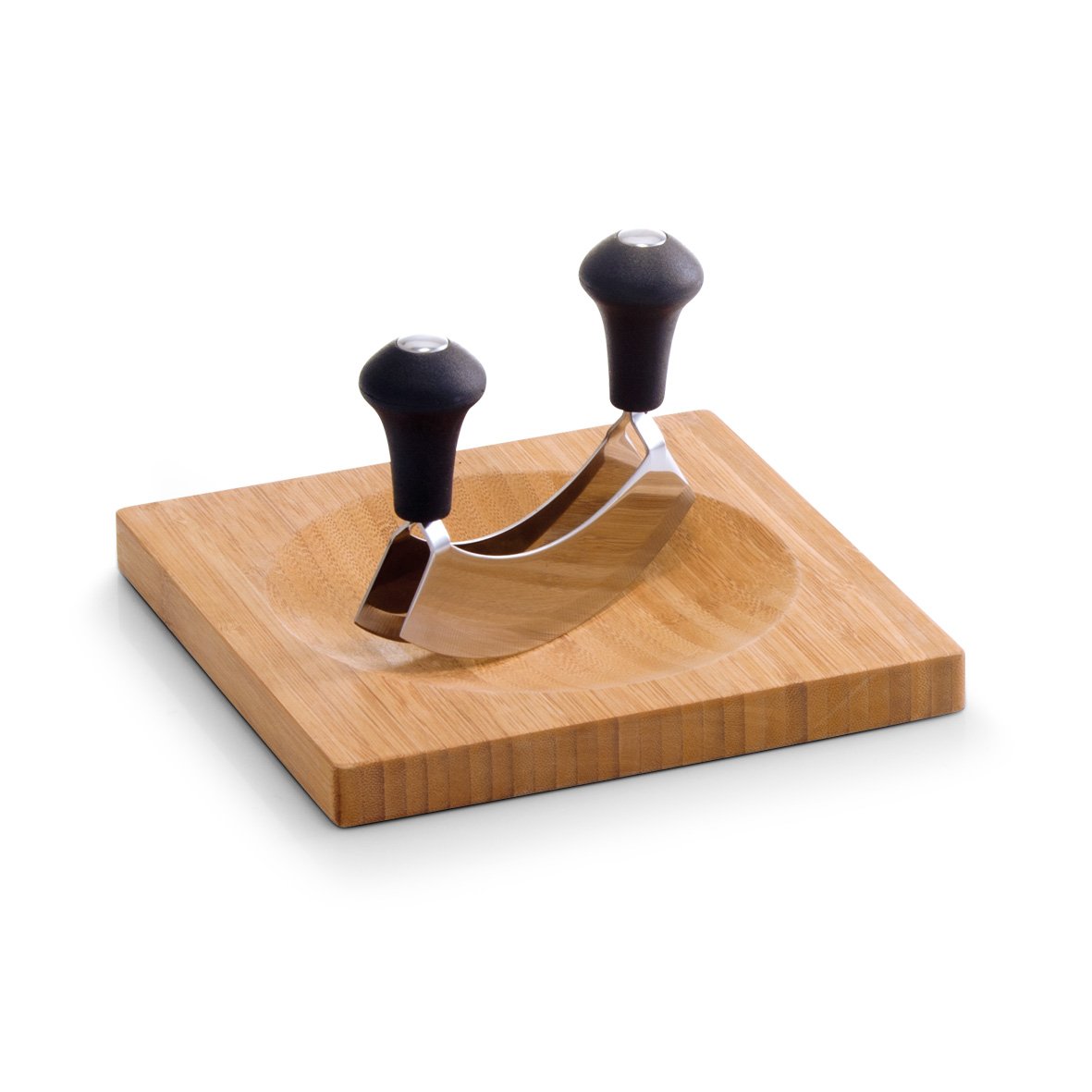 Kräuterbrett mit Wiegemesser, Bambus/Edelstahl