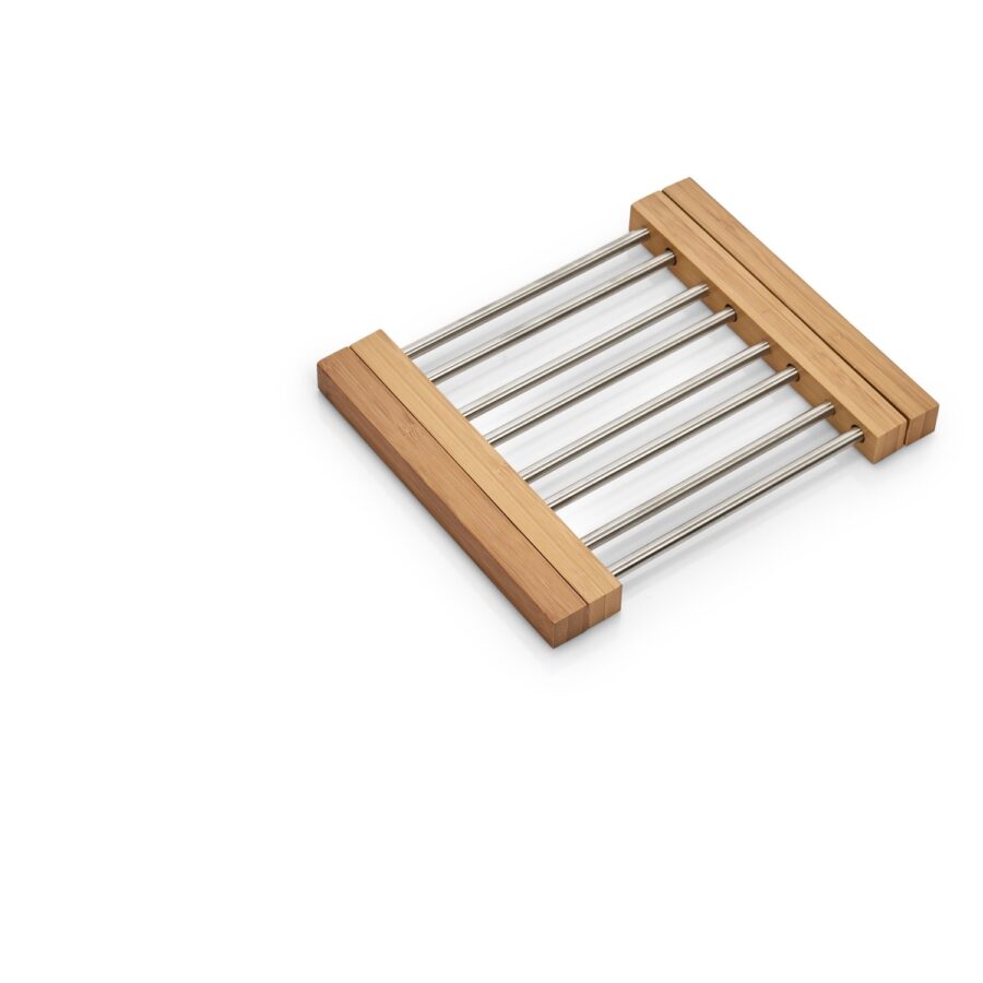 Topfuntersetzer, ausziehbar, Bambus/Edelstahl – Ansicht 3