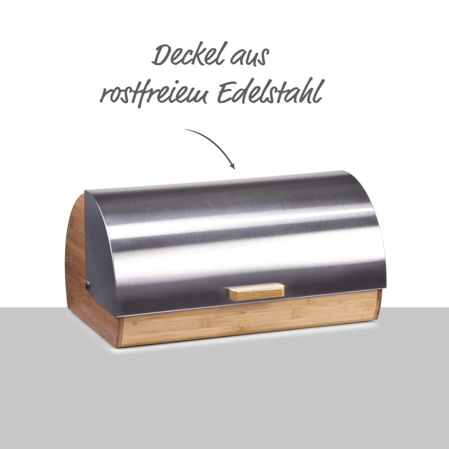Brotkasten, Bambus/Edelstahl – Ansicht 2