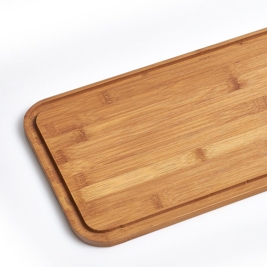 Brotkasten m. Bambusdeckel, Metall, matt schwarz – Ansicht 2