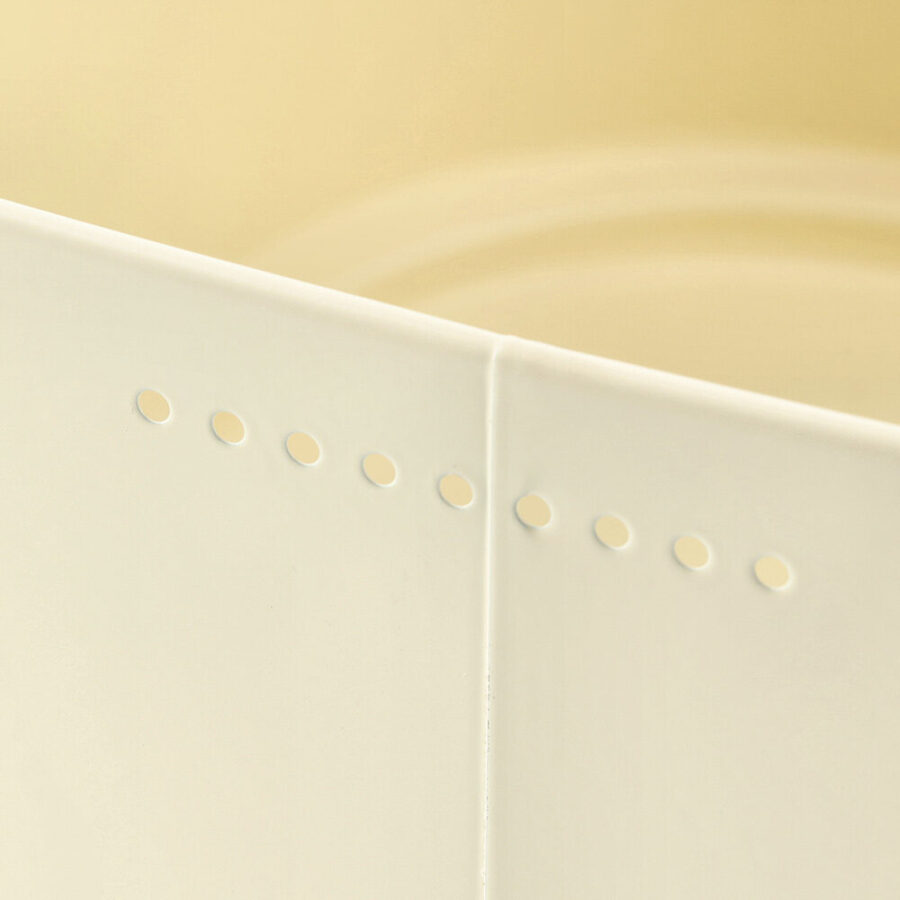 Brotkasten m. Bambusdeckel, Metall, gelb – Ansicht 6