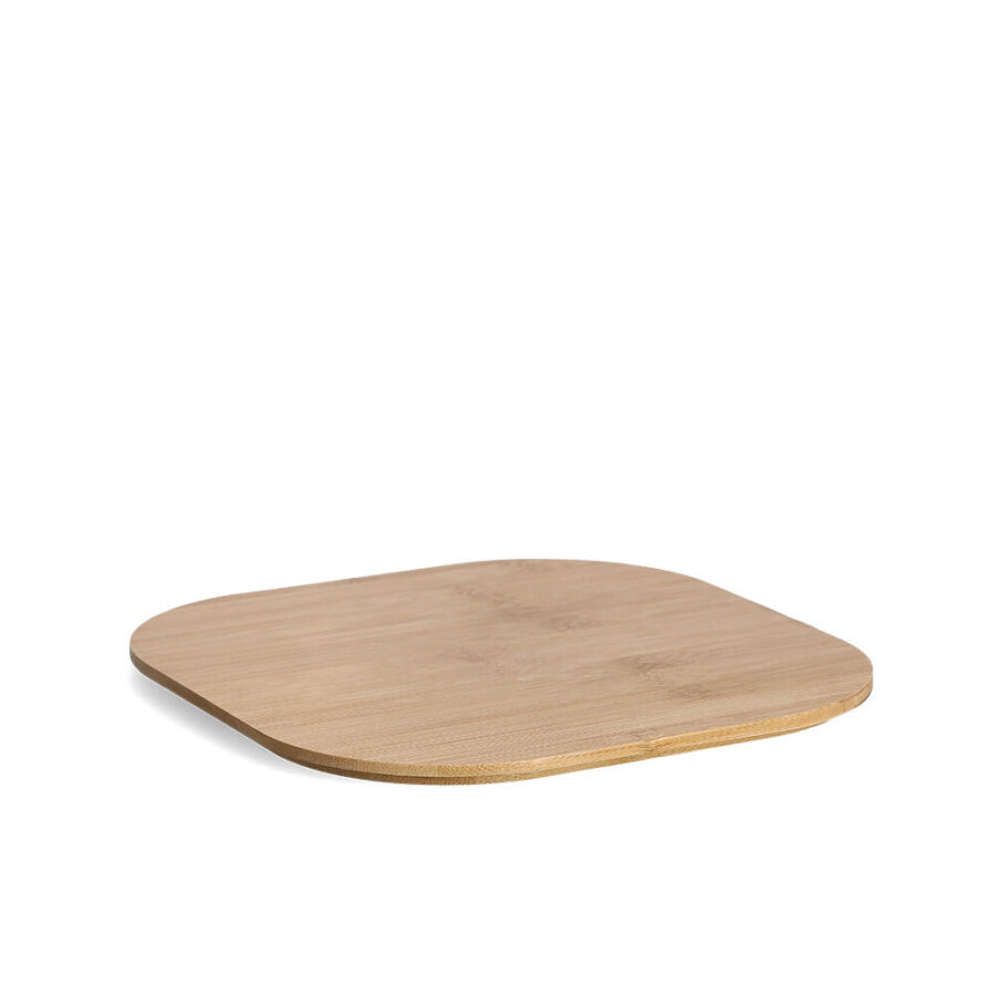 Brotkasten m. Bambusdeckel, Metall, gelb – Ansicht 7