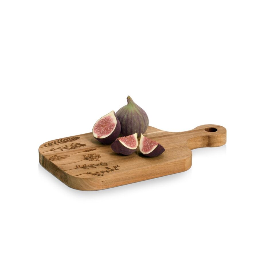 Schneide-/Servierbrett m. Griff "Wildflowers", – Ansicht 2