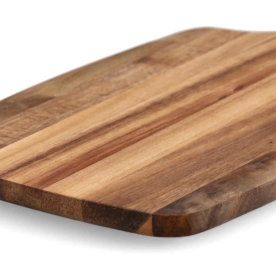 Schneide-/Servierbrett mit Griff, Akazie – Ansicht 2