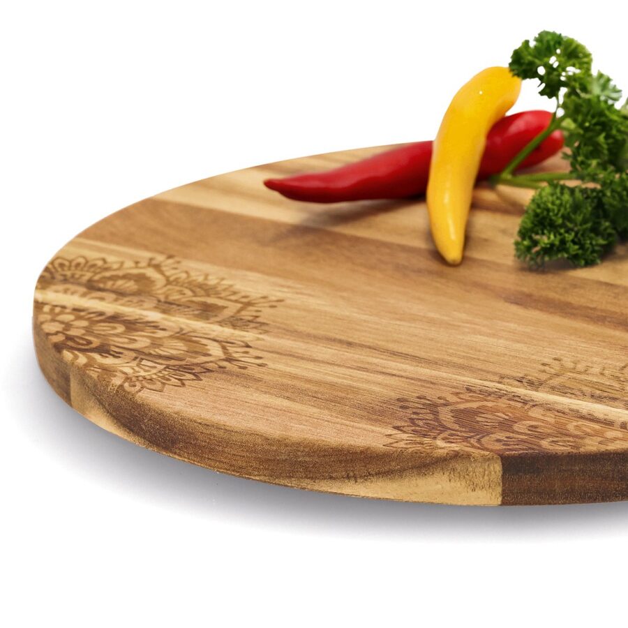 Schneide-/Servierbrett m. Print, Akazie – Ansicht 2