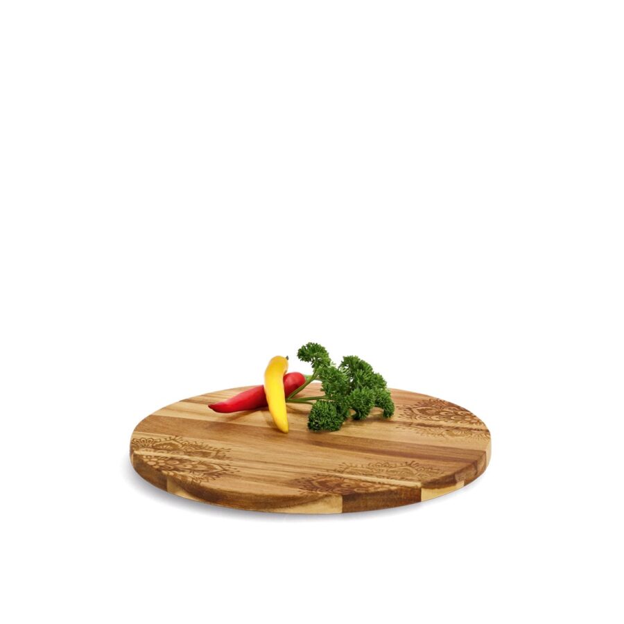 Schneide-/Servierbrett m. Print, Akazie – Ansicht 3