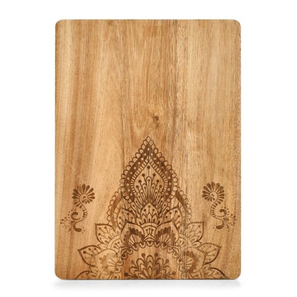 Schneide-/Servierbrett m. Print, Akazie