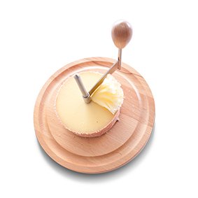 Käseschneide-Set m. Haube, Buche/Edelstahl – Ansicht 2