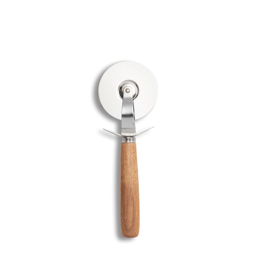 Pizza-Schneide-Set, 2-tlg., Akazie/Edelstahl – Ansicht 2