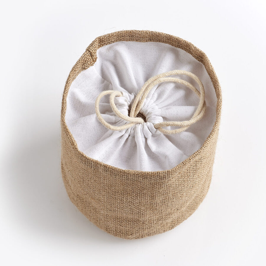 Aufbewahrungsbeutel, Jute/Baumwolle – Ansicht 2
