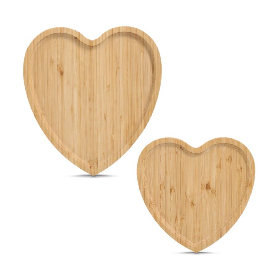 Serviertablett "Herz", Bambus – Ansicht 3