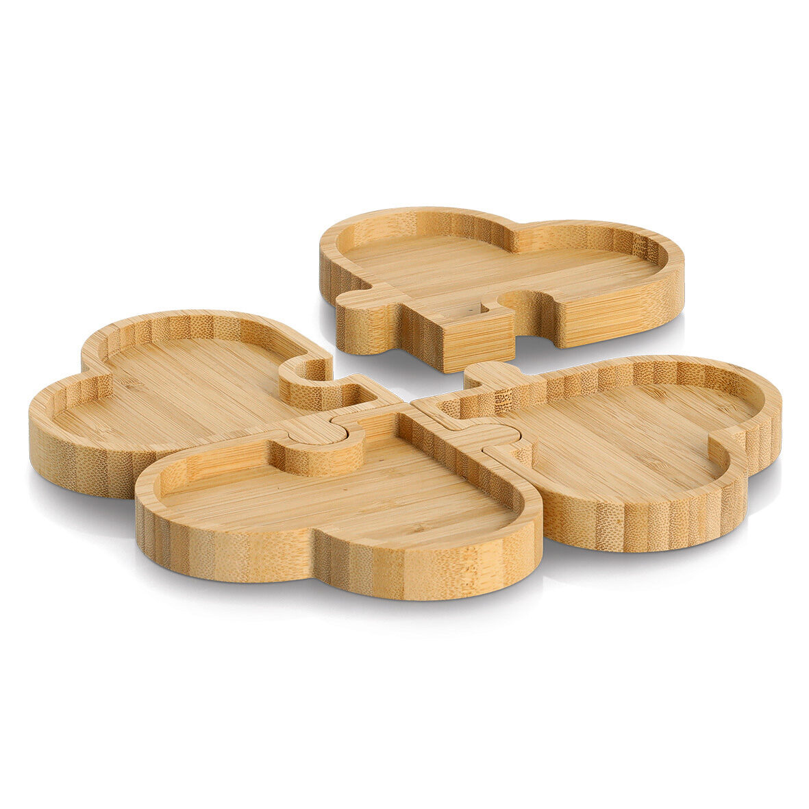 Snackteller "Hearts", Bambus