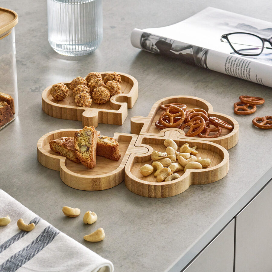 Snackteller "Hearts", Bambus – Lifestyle 1