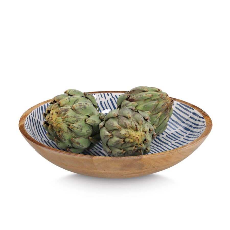 Schale, Mangoholz, blau – Ansicht 2