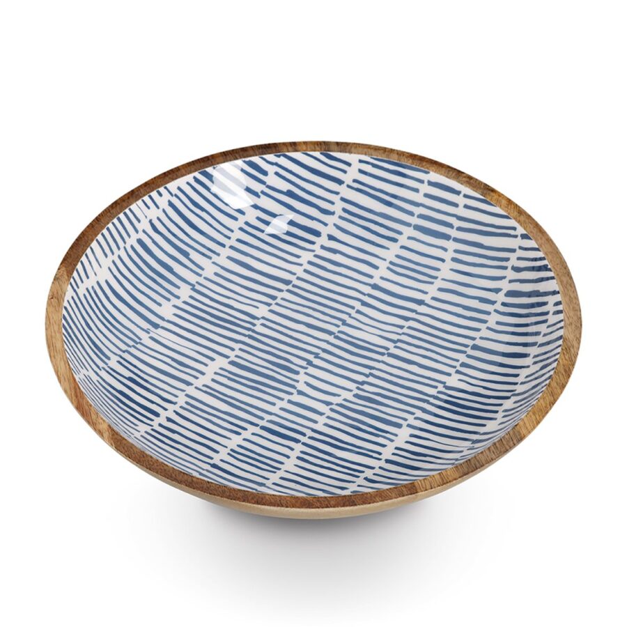 Schale, Mangoholz, blau – Ansicht 3