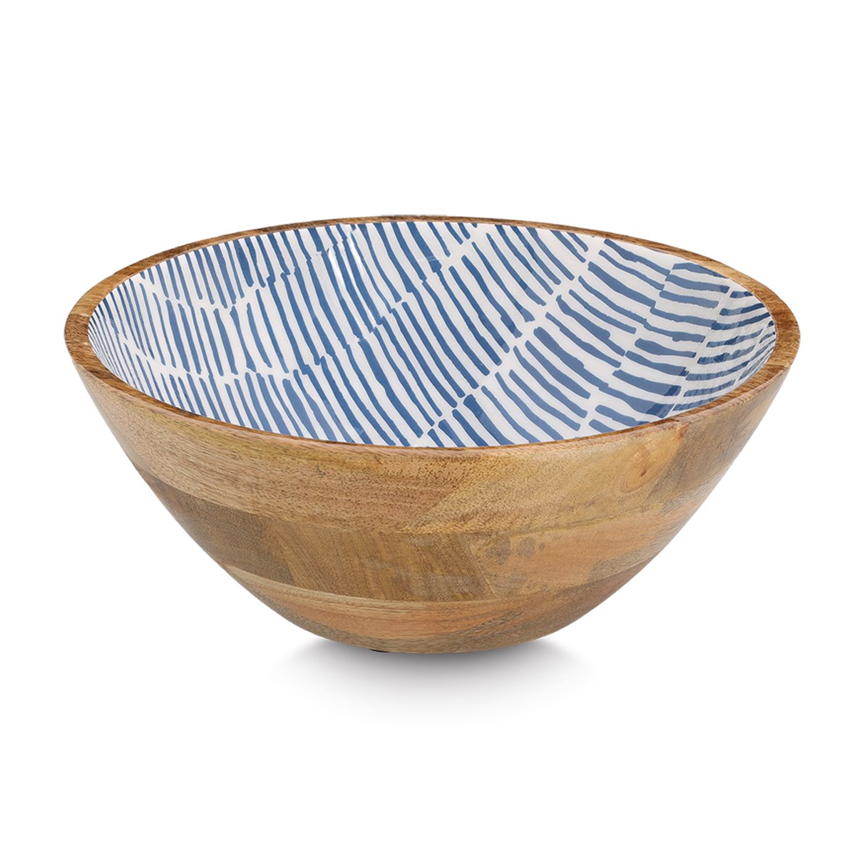 Schale, Mangoholz, blau