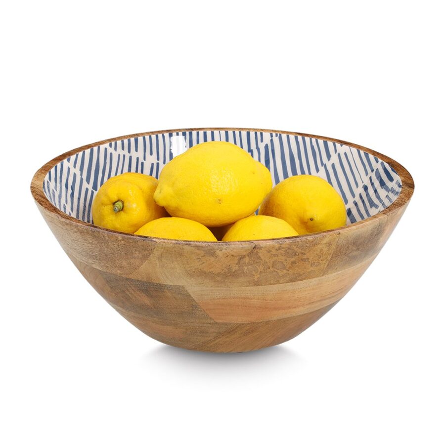 Schale, Mangoholz, blau – Ansicht 3