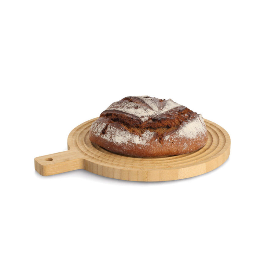 Schneide-/Servierbrett mit Griff "Stripes", Bambus – Ansicht 4