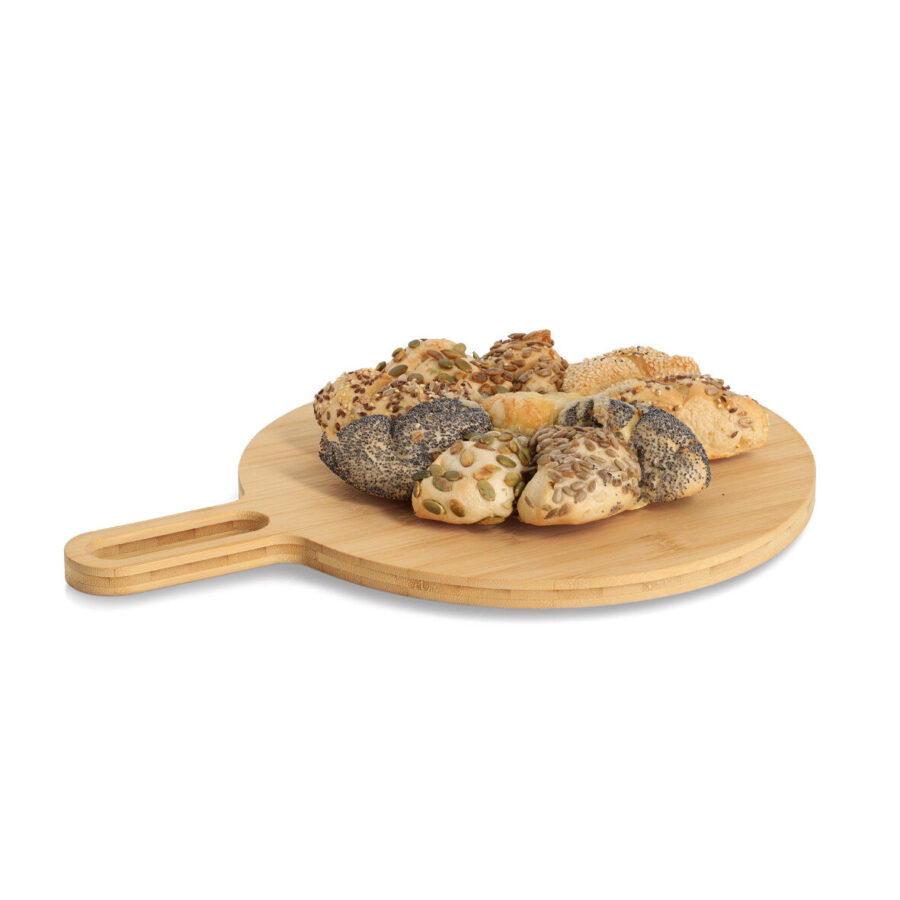 Schneide-/Servierbrett mit Griff, Bambus – Ansicht 2