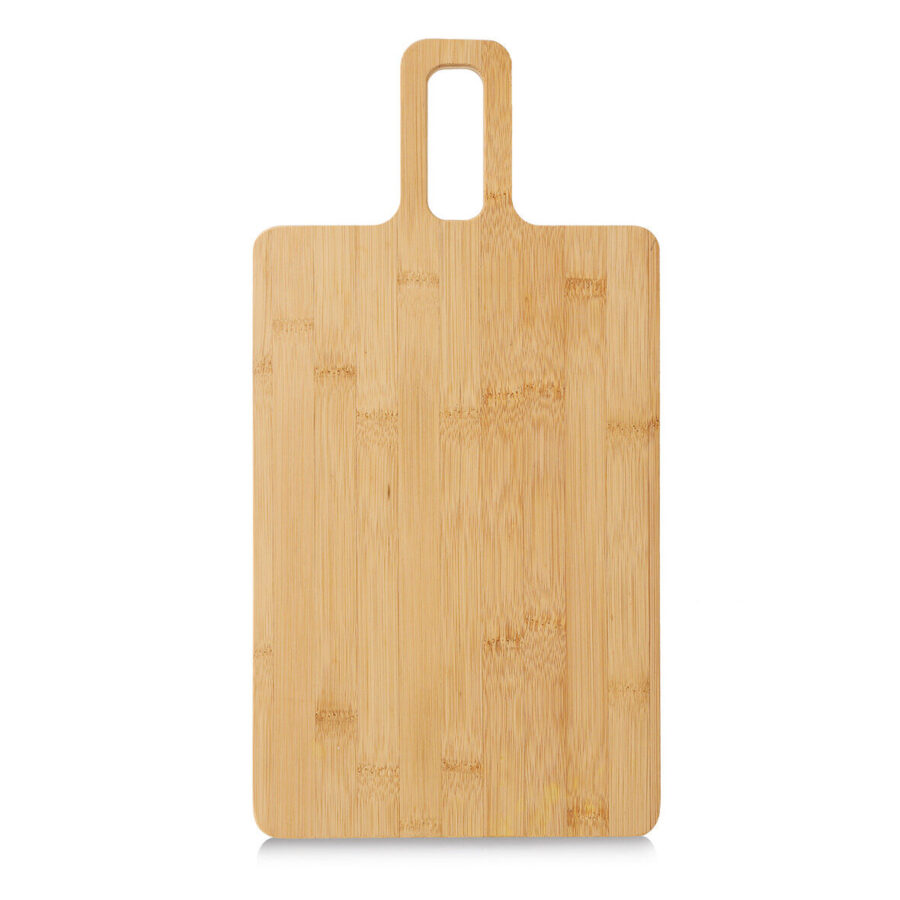 Schneide-/Servierbrett mit Griff, Bambus – Ansicht 2