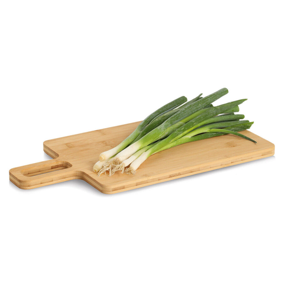 Schneide-/Servierbrett mit Griff, Bambus – Ansicht 3