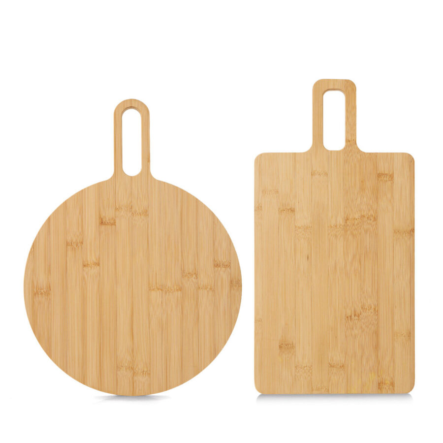 Schneide-/Servierbrett mit Griff, Bambus – Ansicht 5