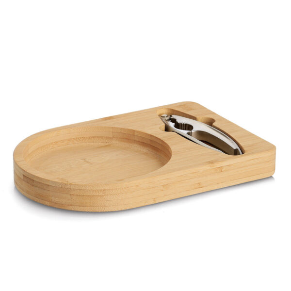 Portaposate Zeller In Bambù Naturale, 7 Scomparti, 40x30,6x4,3 Cm