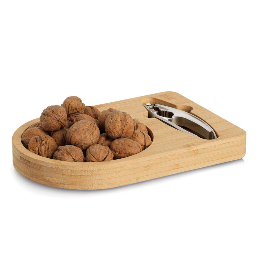 Nussknacker-Set, 2-tlg., Bambus/Metall – Ansicht 2