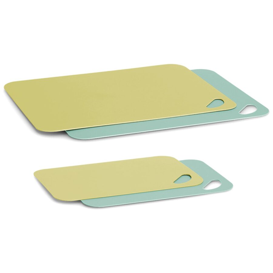 Schneidematten-Set, 2-tlg. Kunststoff, limone/mint – Ansicht 3