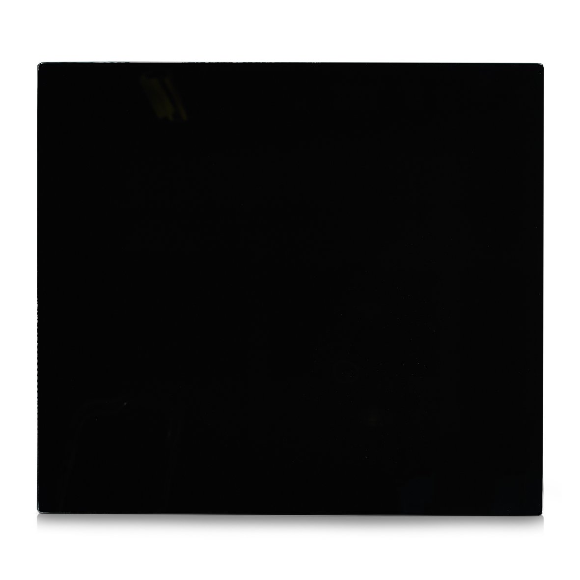 Herdblende-/Abdeckplatte, Glas, schwarz