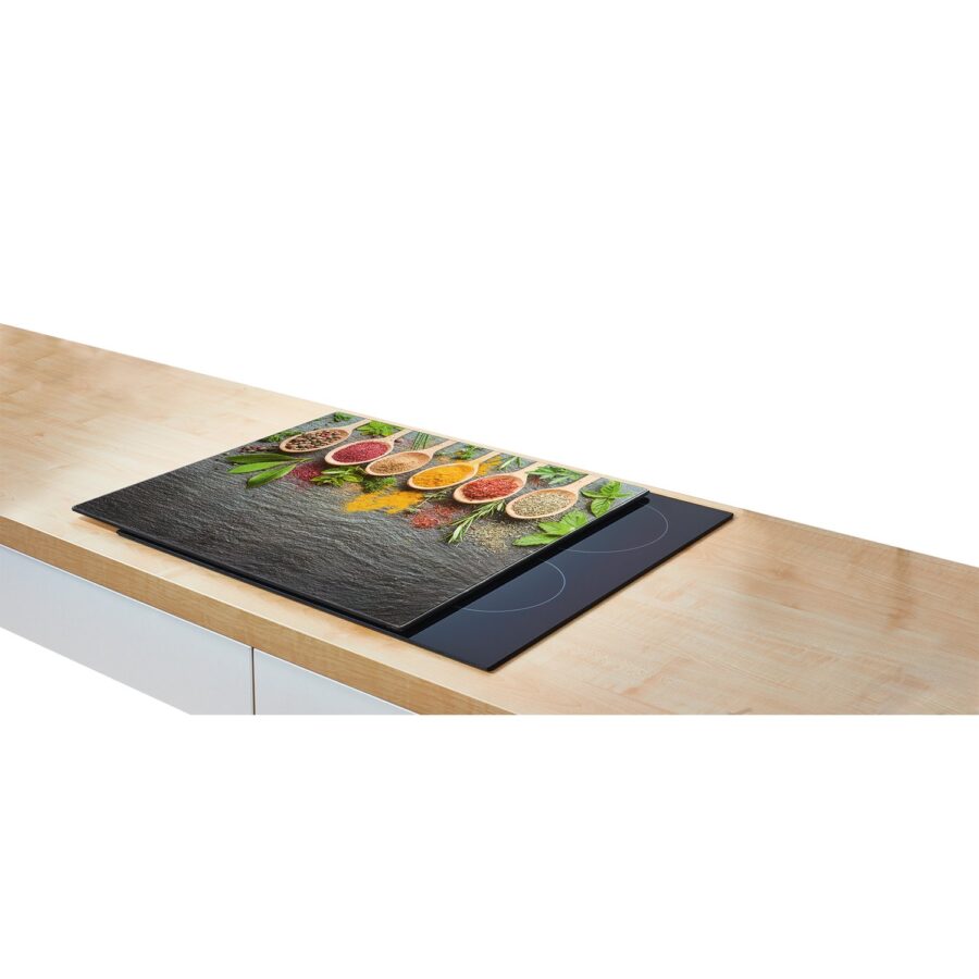 Herdblende-/Abdeckplatte "Spices", Glas, anthrazit – Ansicht 3
