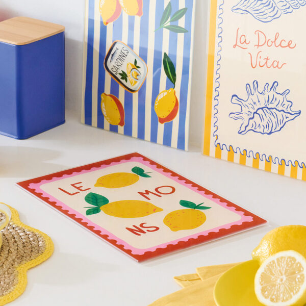 Glasschneideplatte "Italian Lemons" – Lifestyle 1