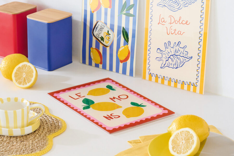 Glasschneideplatte "Italian Lemons" – Lifestyle 1