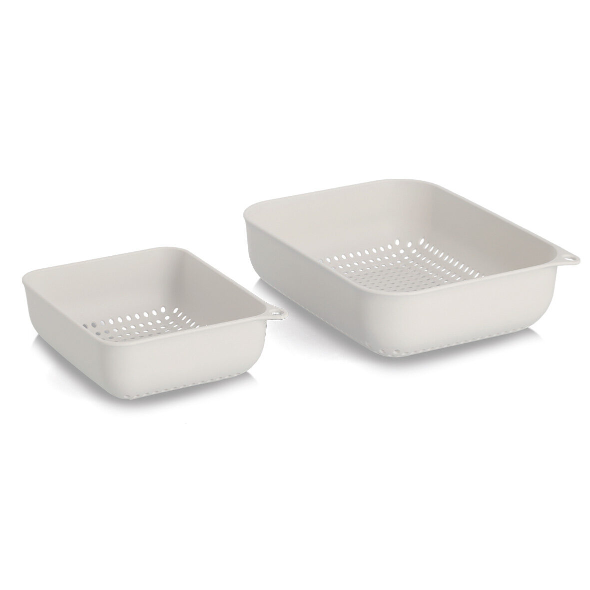 Sieb-Set, 2-tlg., Kunststoff, creme