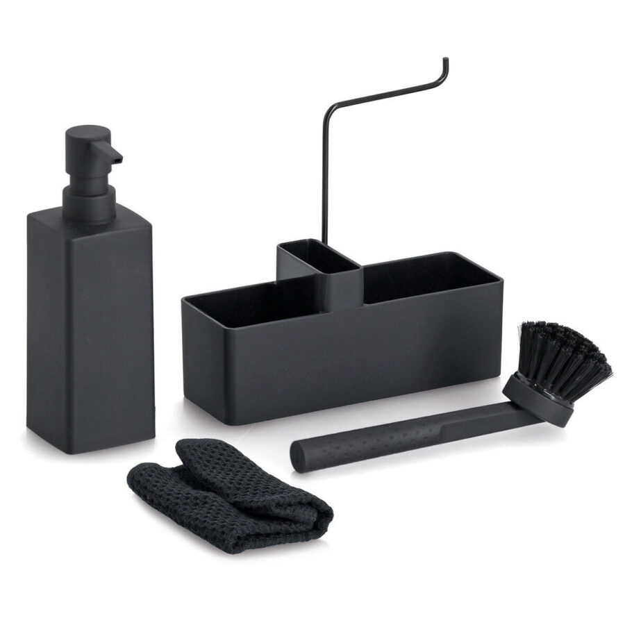 Spülbecken-Organizer, Kunststoff, schwarz – Ansicht 3