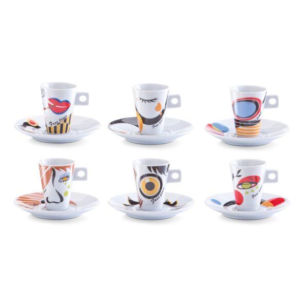 Espresso-Set "Faces", 12-tlg., Porzellan