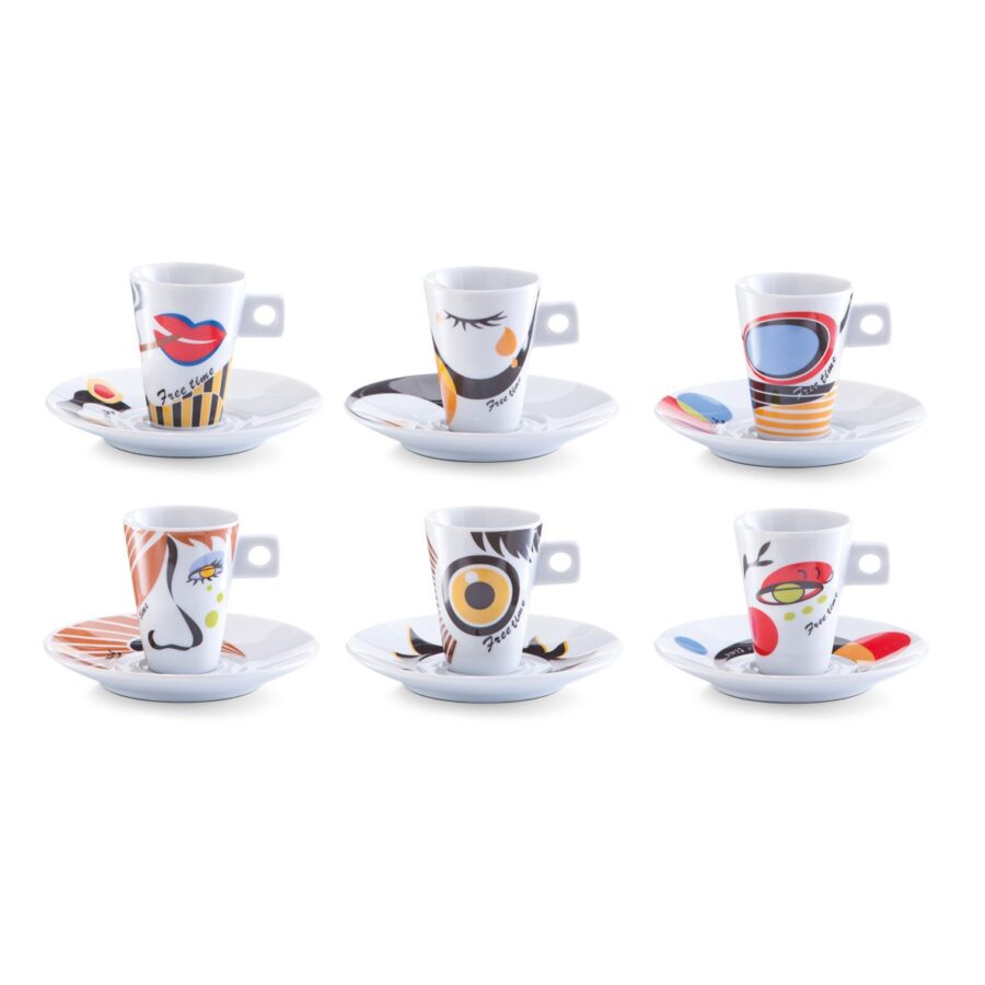 Espresso-Set "Faces", 12-tlg., Porzellan