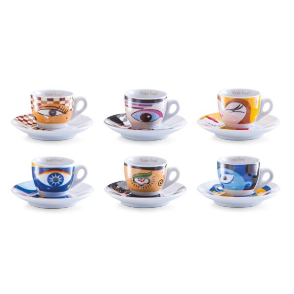 Espresso-Set "Magic Eyes", 12-tlg., Porzellan