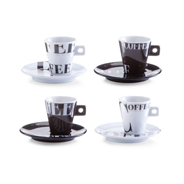 Espresso-Set "Coffee style", 8-tlg., Porzellan