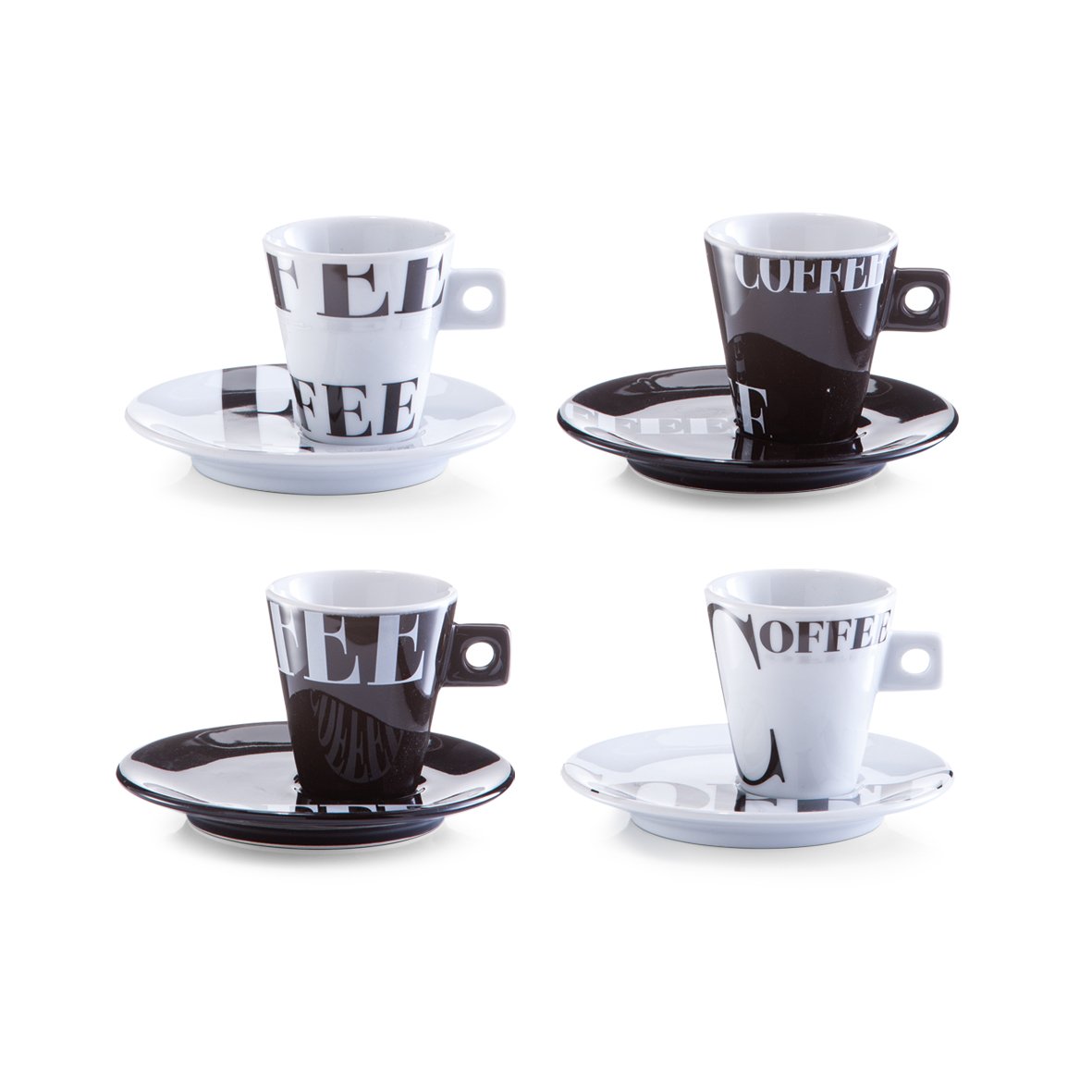 Espresso-Set "Coffee style", 8-tlg., Porzellan