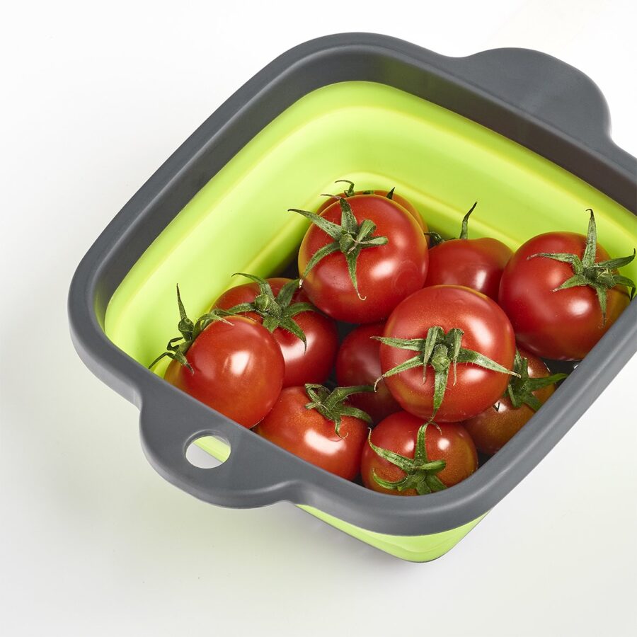 Falt-Sieb, Kunststoff, anthrazit/grün – Ansicht 3