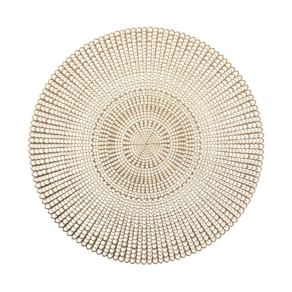 Platzset "Cut out", Kunststoff, rund, gold