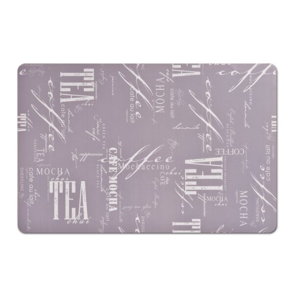 Platzset "Coffee & Tea", Kunststoff, grau