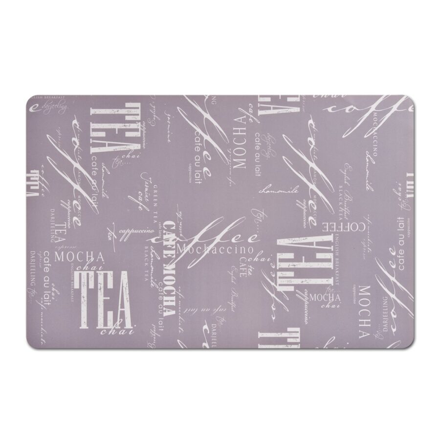 Platzset "Coffee & Tea", Kunststoff, grau