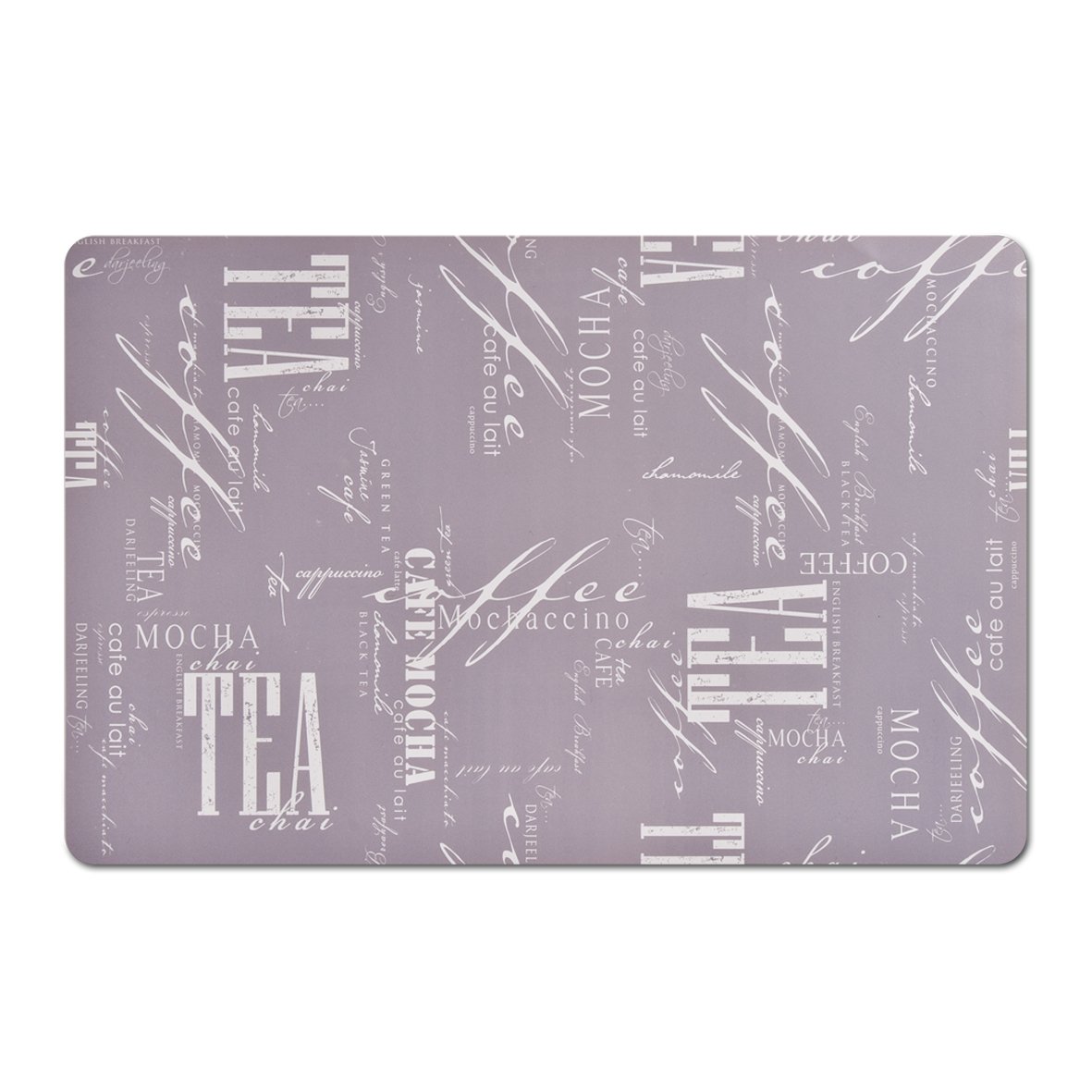 Platzset "Coffee & Tea", Kunststoff, grau