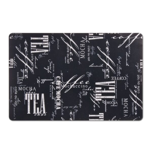 Platzset "Coffee & Tea", Kunststoff, schwarz