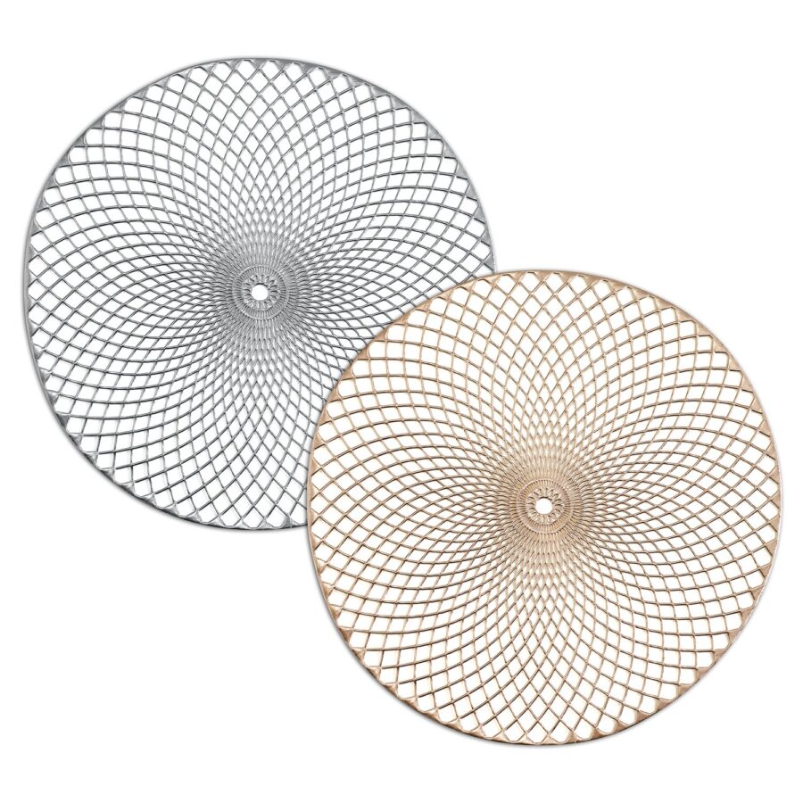 Platzset "Mandala", Kunststoff, silber – Ansicht 2