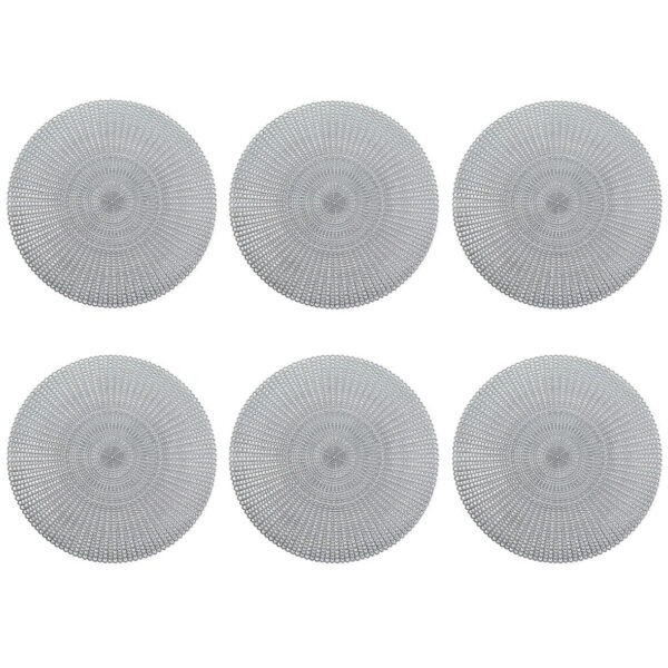 Platzset "Cut out", 6er Set, Kunststoff, silber