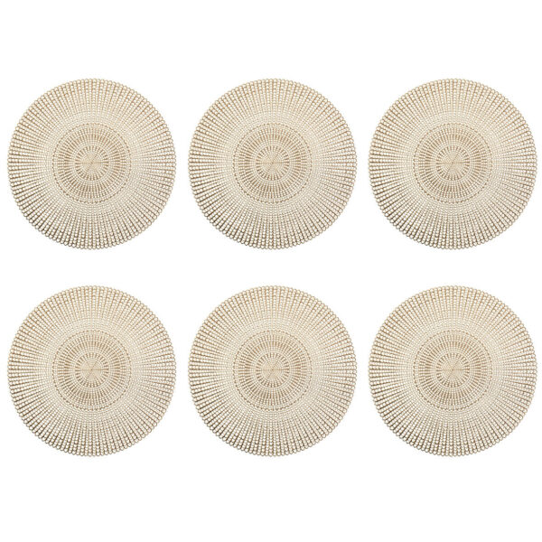 Platzset "Cut out", 6er Set, Kunststoff, gold