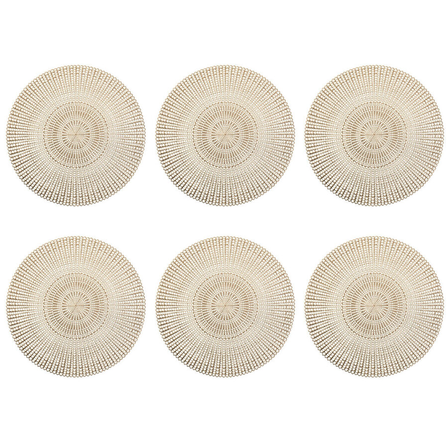 Platzset "Cut out", 6er Set, Kunststoff, gold